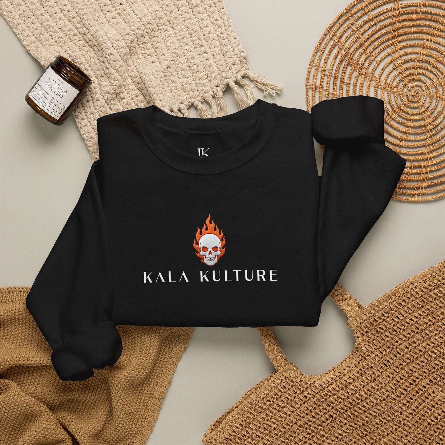 Skull Fire Oversized Sweatshirt — Flame‑Forged Identity