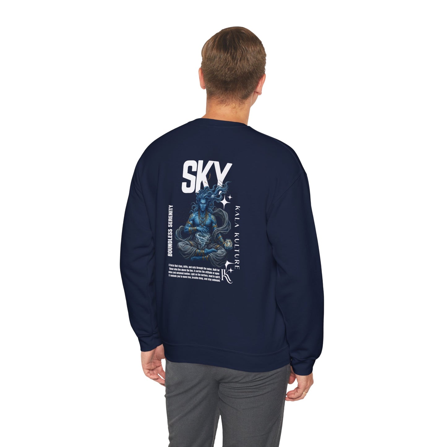 Sky Oversized Sweatshirt — Boundless Serenity Illustration Tee