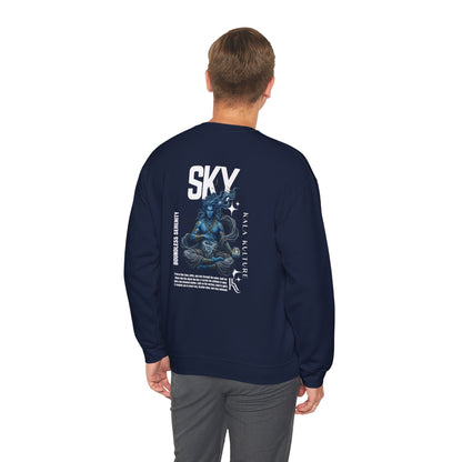 Sky Oversized Sweatshirt — Boundless Serenity Illustration Tee