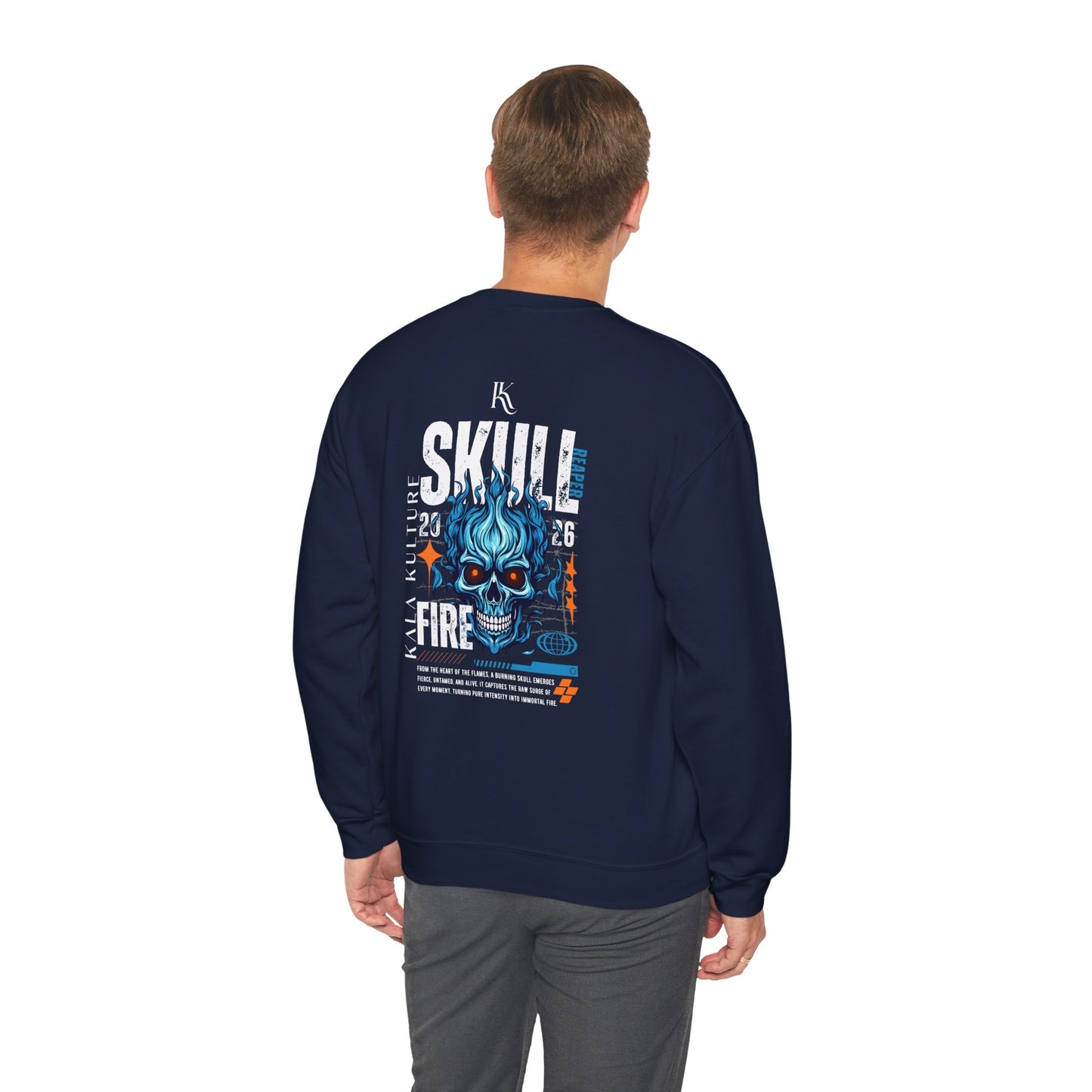 Skull Fire Oversized Sweatshirt — Flame‑Forged Identity