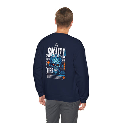 Skull Fire Oversized Sweatshirt — Flame‑Forged Identity