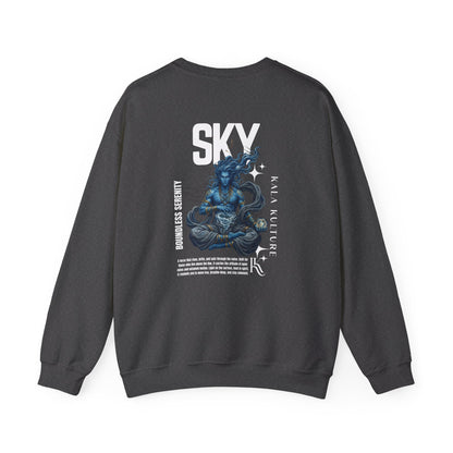 Sky Oversized Sweatshirt — Boundless Serenity Illustration Tee