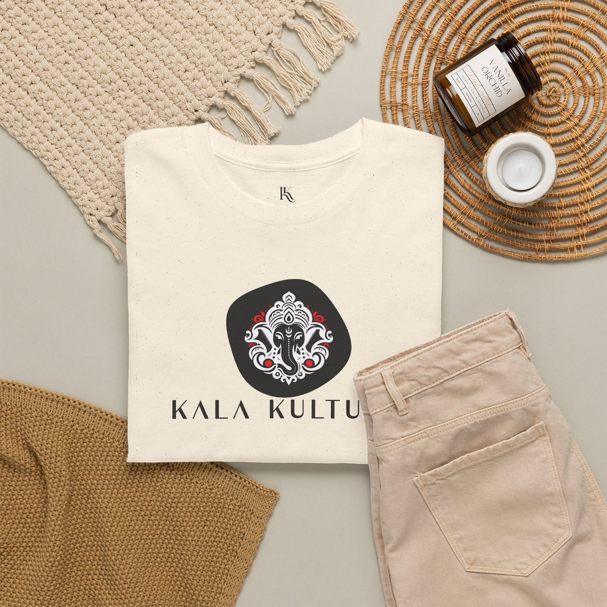 Ganesha Graphic T‑Shirt — Cosmic Wisdom Illustration Tee V3