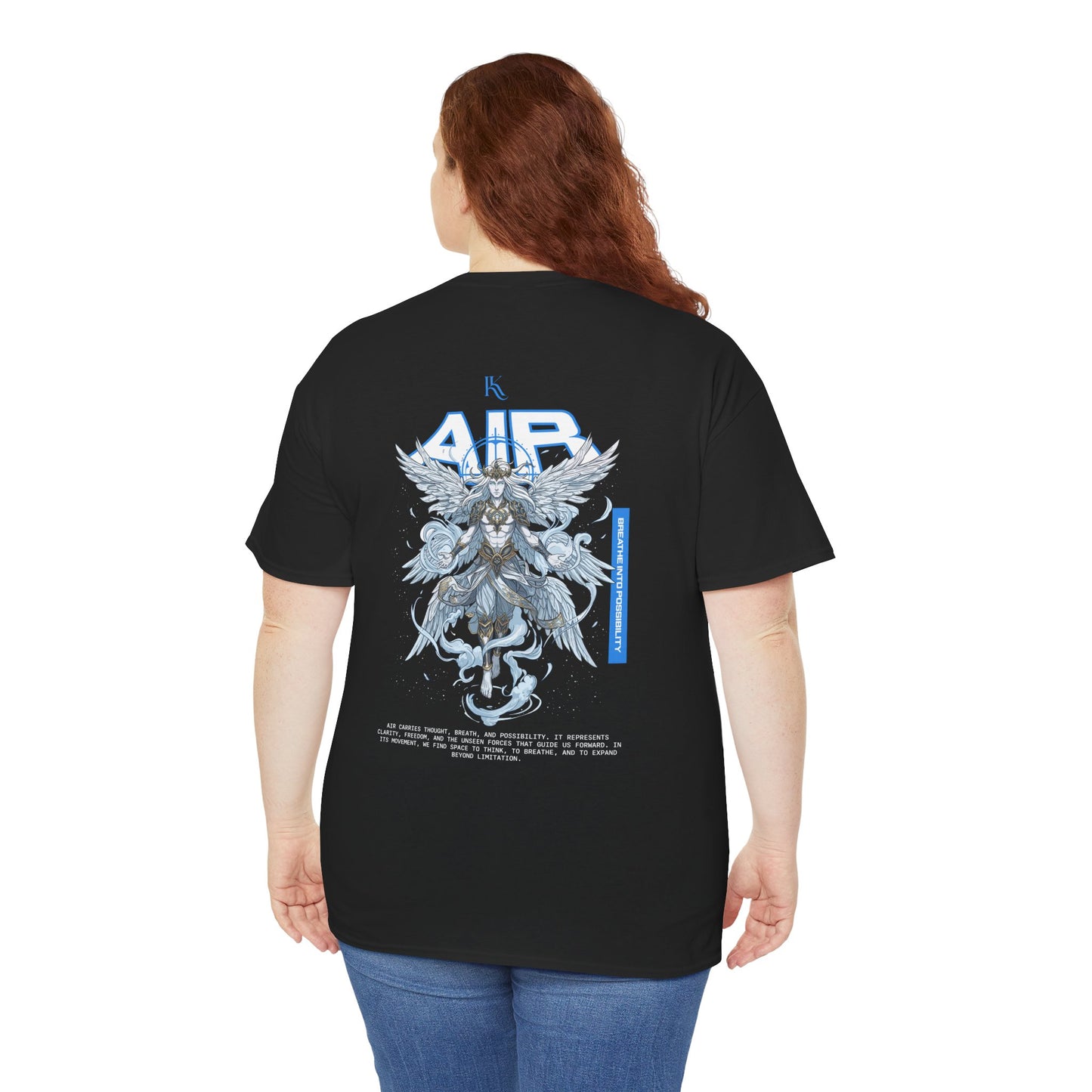 Air Oversized T‑Shirt — Flow & Freedom Illustration Tee